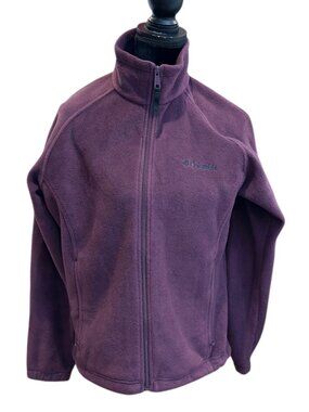 Columbia Fleece Jacket Womens Small Purple Full Zip Outdoor Coat